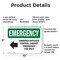 Signmission Ammonia Diffuser Control With Symbol Emergency Sign, Plastic, 10in W x 7in L, 2PK OS-2PACK-EM-P-710-L-10293 - alternate 2